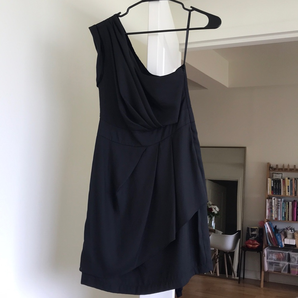 BCBGeneration one shoulder black cocktail dress